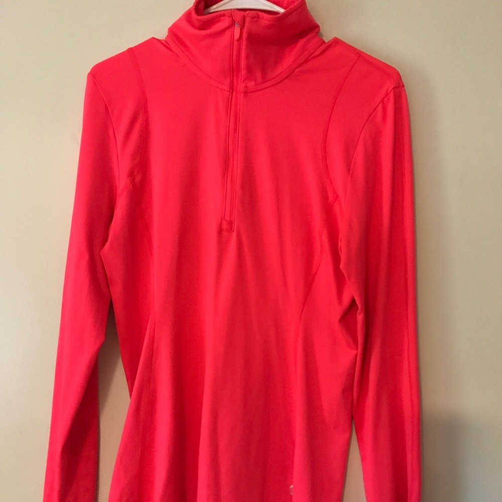 Womens medium, neon pink quarter zip